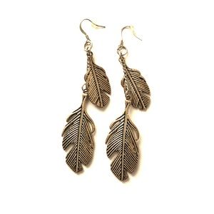 Silver Feather Earrings